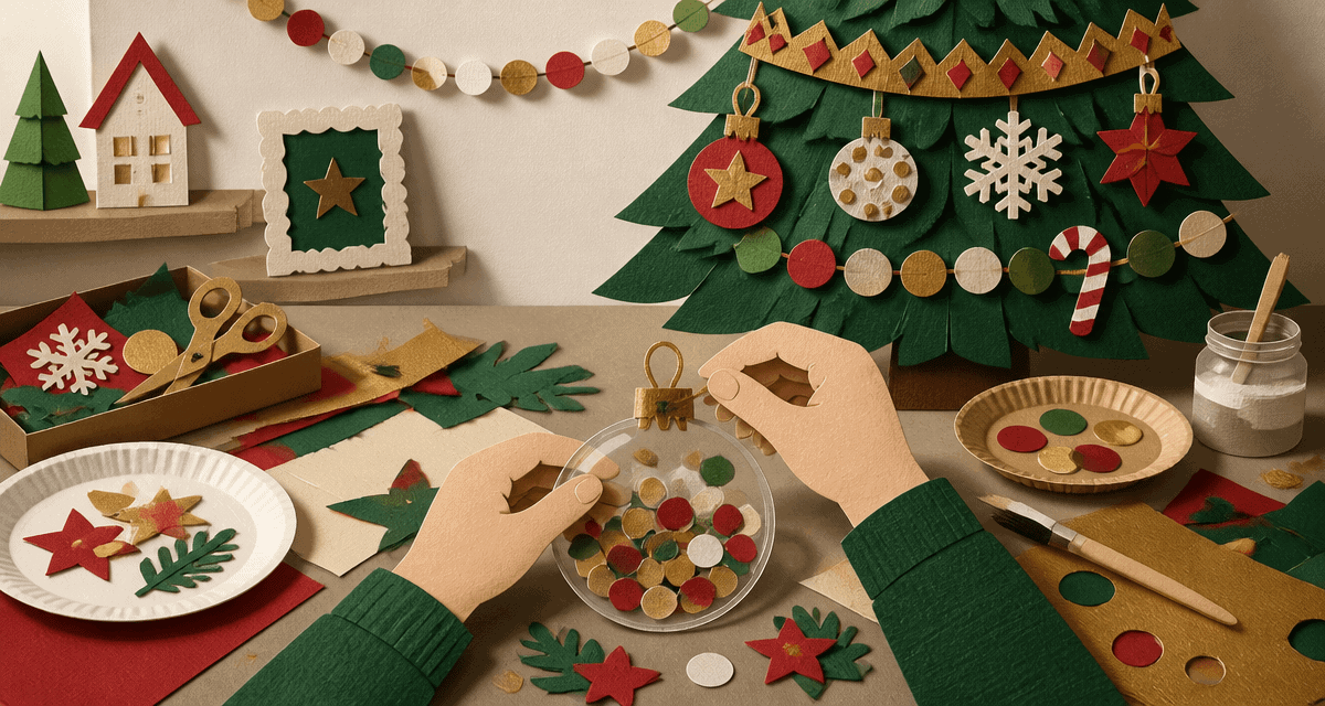 bricolage de noël pour petit de 2 ans avec papiers et gommettes