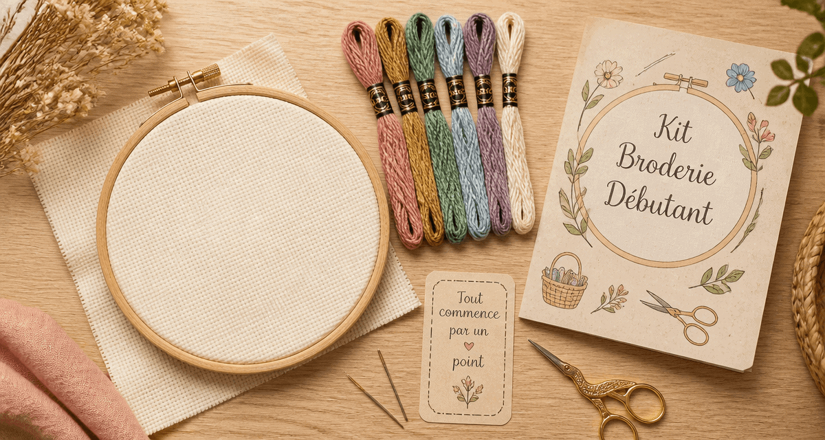 broderie debutant kit tambour fils aiguilles