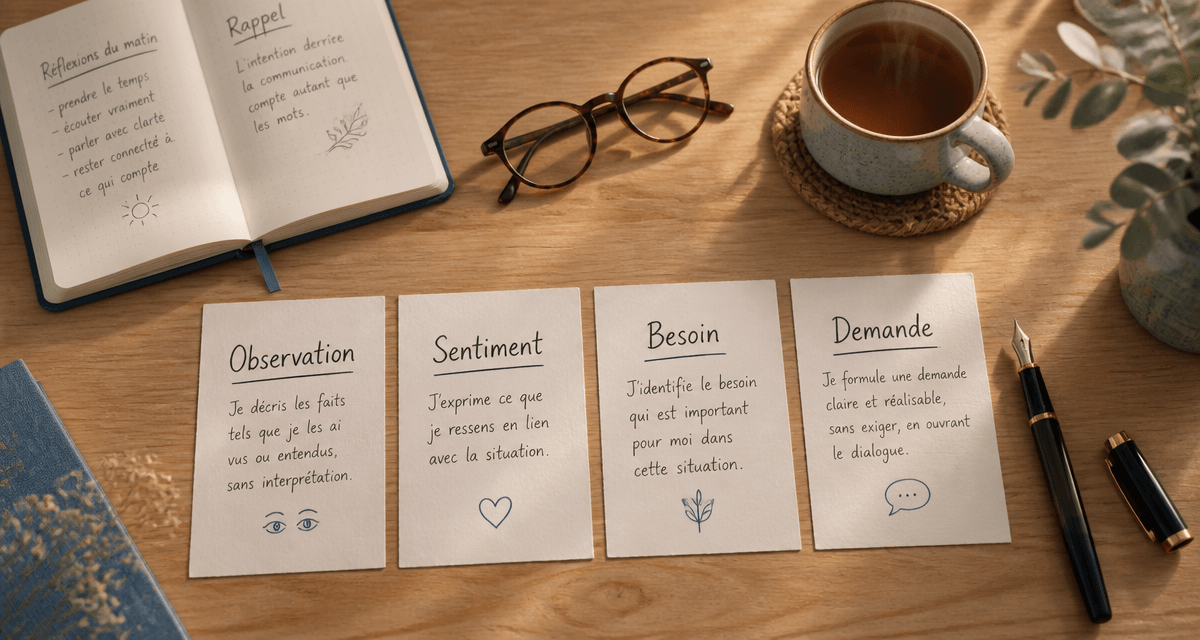communication non violente exemples cartes étapes OSBD