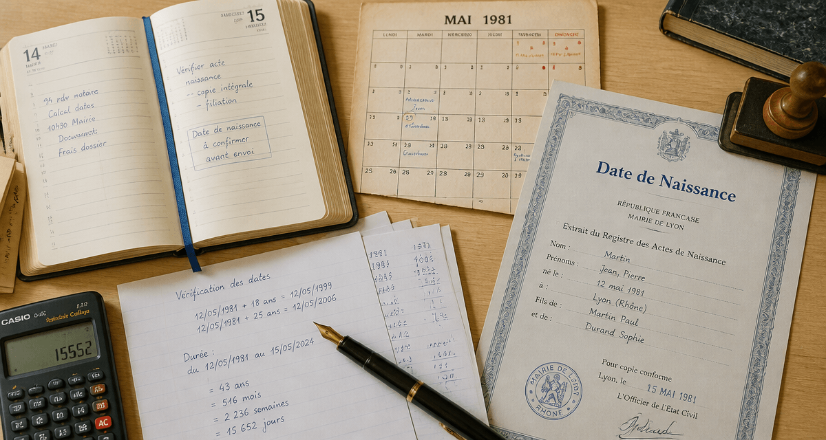 date de naissance calcul agenda calendrier