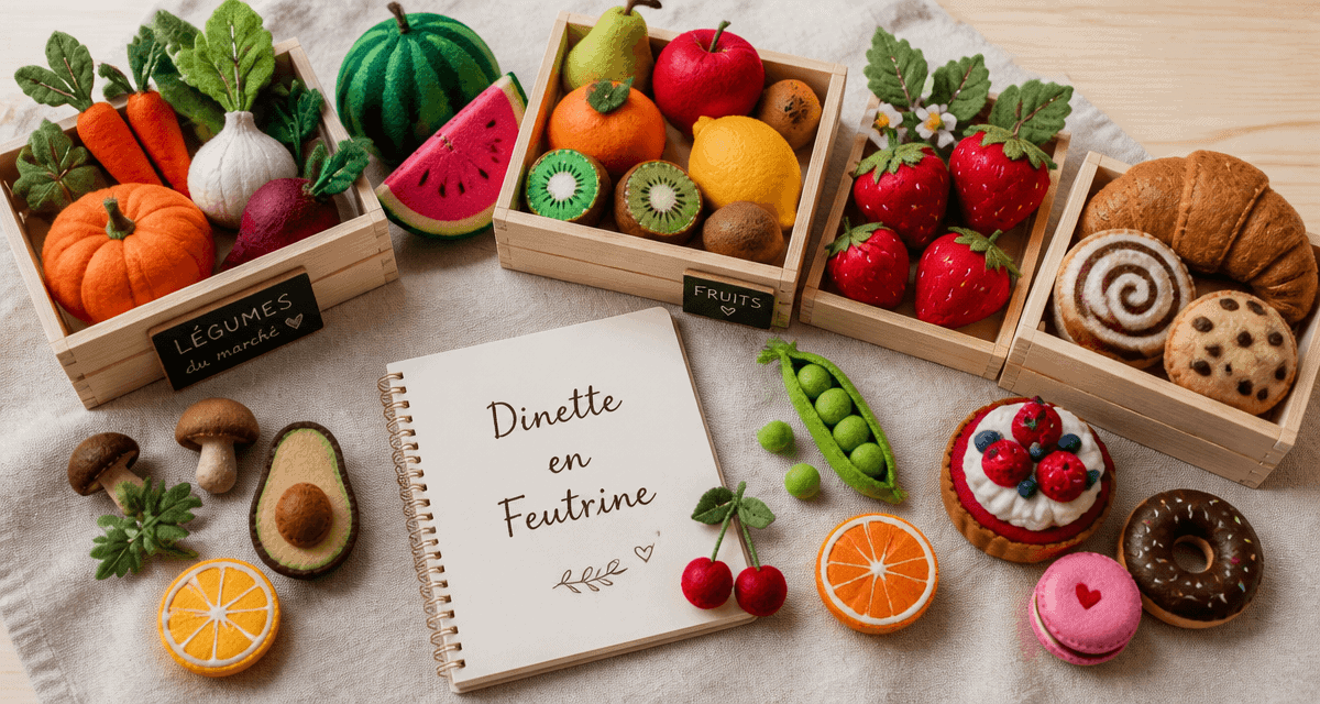feutrine aliments fruits légumes pâtisseries