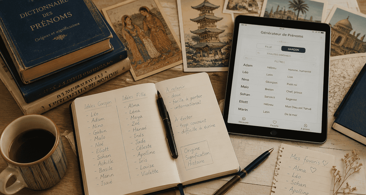 Générateur de prénom sur bureau moderne