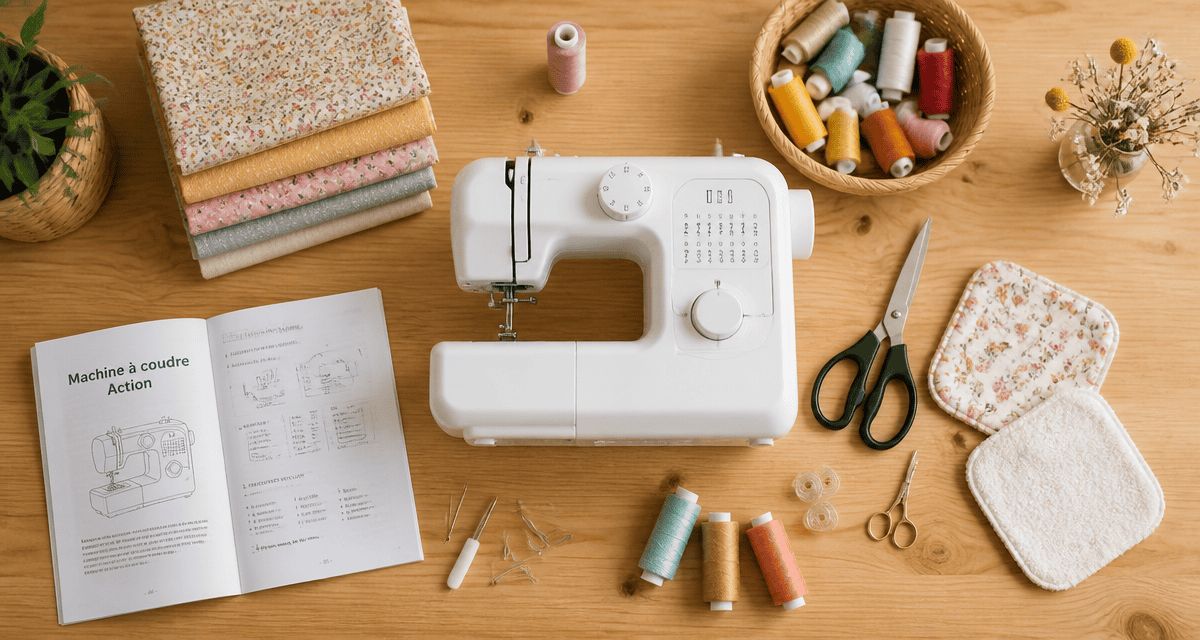 machine a coudre action avec accessoires couture