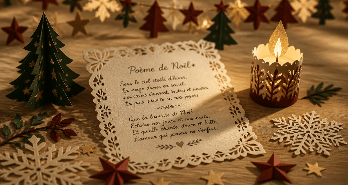 poème de noël avec des rimes décorations papier