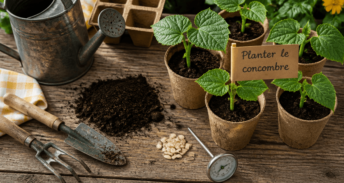 Quand planter concombre jeunes plants et outils
