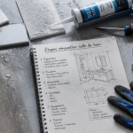 Renover une salle de bain outils carrelage et carnet