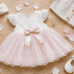 robe anniversaire 1 an avec accessoires bébé vue dessus