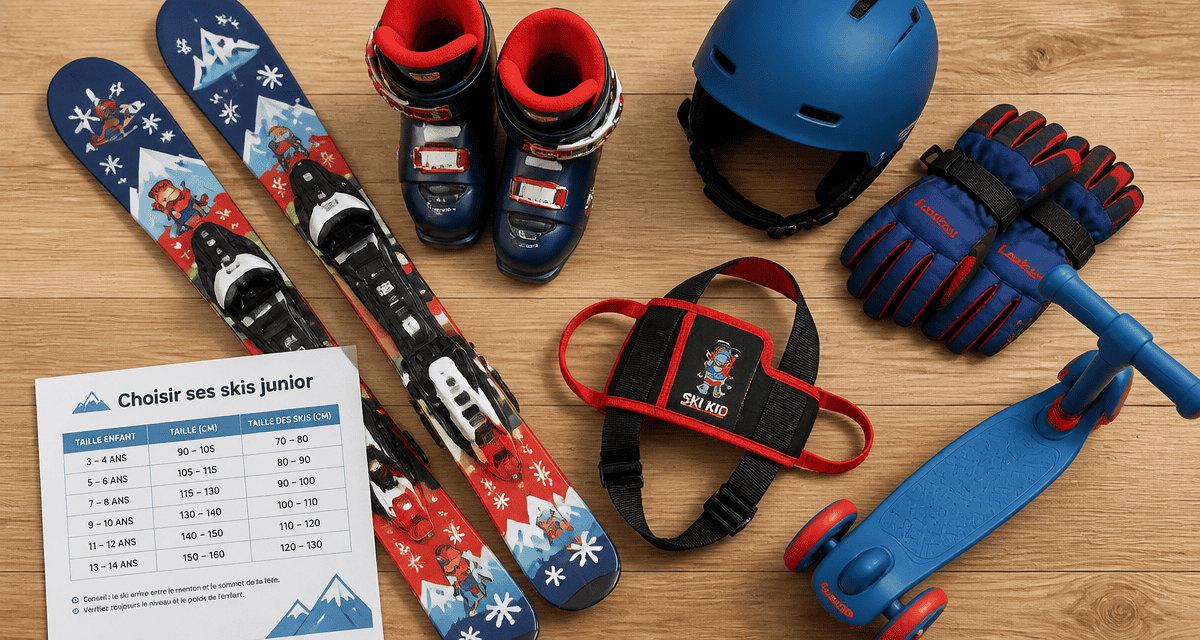 ski enfant matériel et tableau des tailles