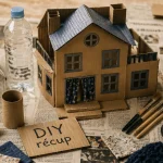 Idée d'activités manuelle DIY récup : maison miniature en carton
