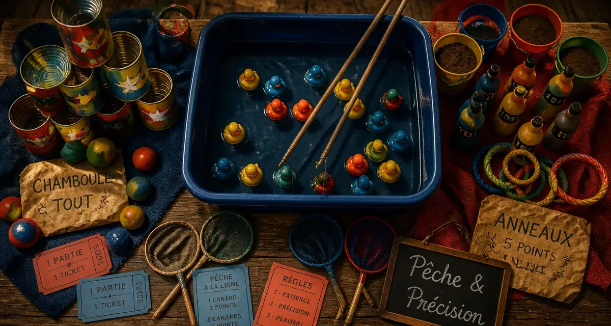 60 idées de jeux pour kermesse : pêche à la ligne scolaire, stands et matériel