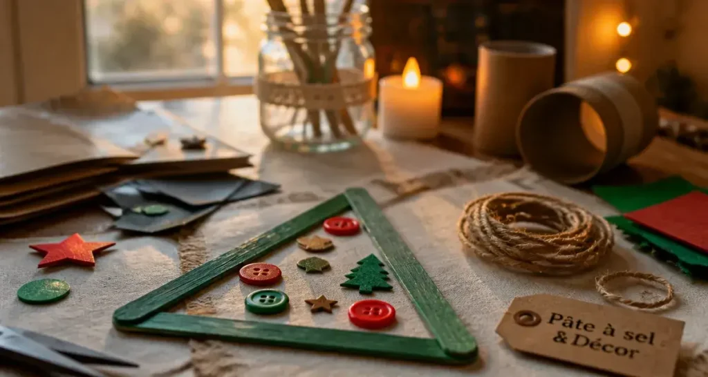 Activité manuelle Noël : sapin DIY décoré à petit prix