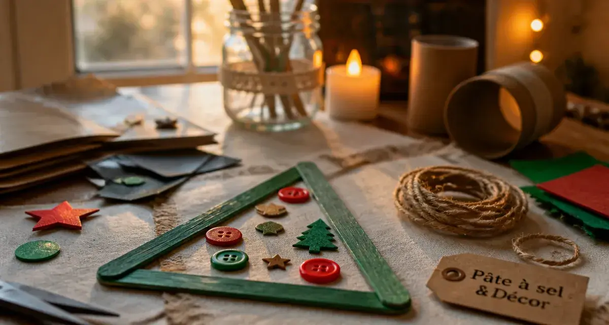 Activité manuelle Noël : sapin DIY décoré à petit prix