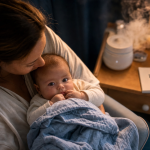 Bébé voix cassée sans fièvre sans toux, chambre avec humidificateur