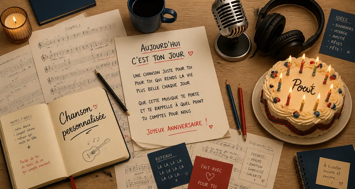 chanson facile à modifier pour anniversaire sur table