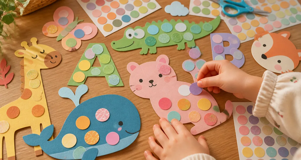 dessin gommette enfant atelier créatif