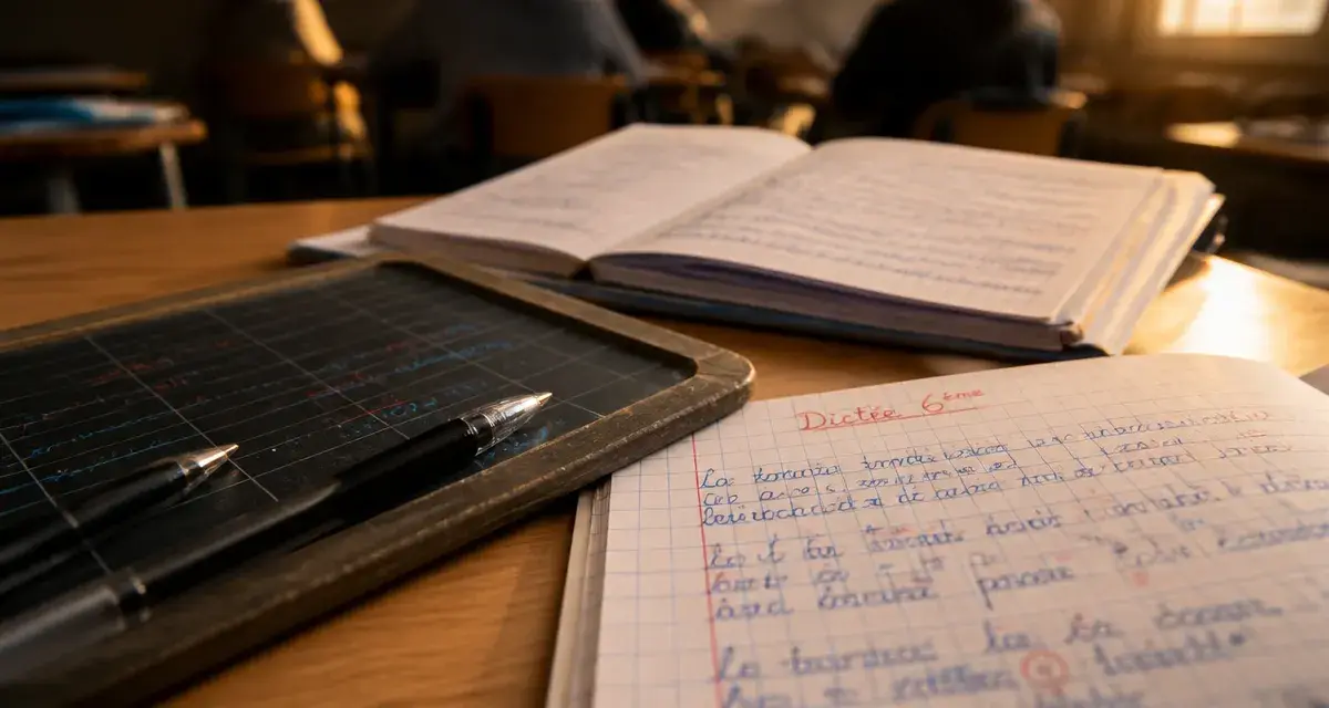 Dictee 6eme : exercices corrigés et corrections codées sur copie