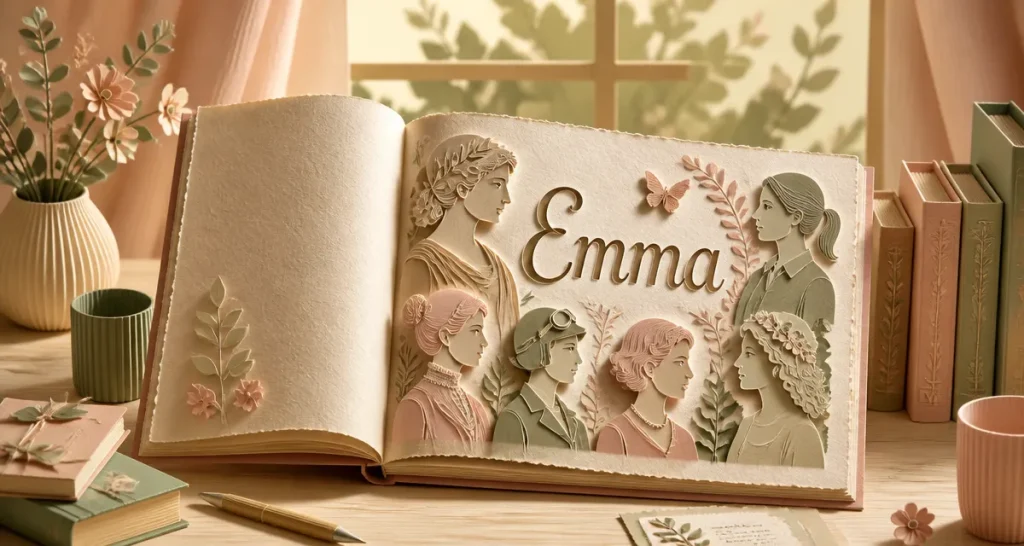 emma prenom decoupe livre silhouettes papier