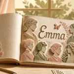emma prenom decoupe livre silhouettes papier