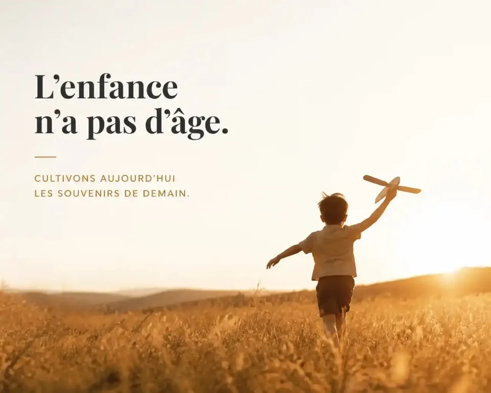 Illustration symbolisant l'enfance et la nostalgie pour accompagner des citations sur l'enfance