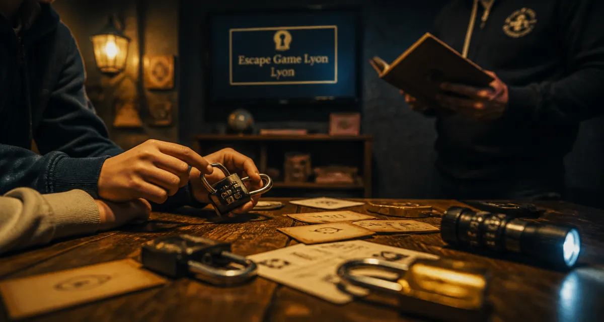 escape game lyon enfant : table et cadenas pour enfants
