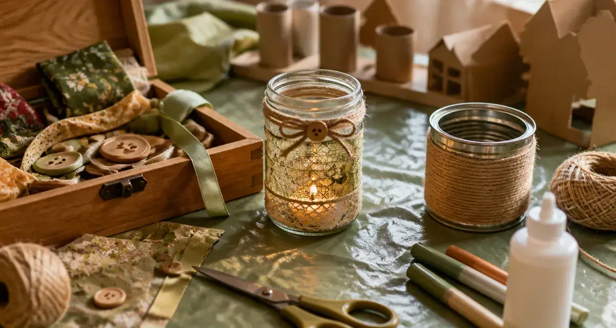 Faire des activités manuelles : upcycling sans acheter, bocal et chutes de tissu