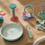 jouet ventouse bebe sur table
