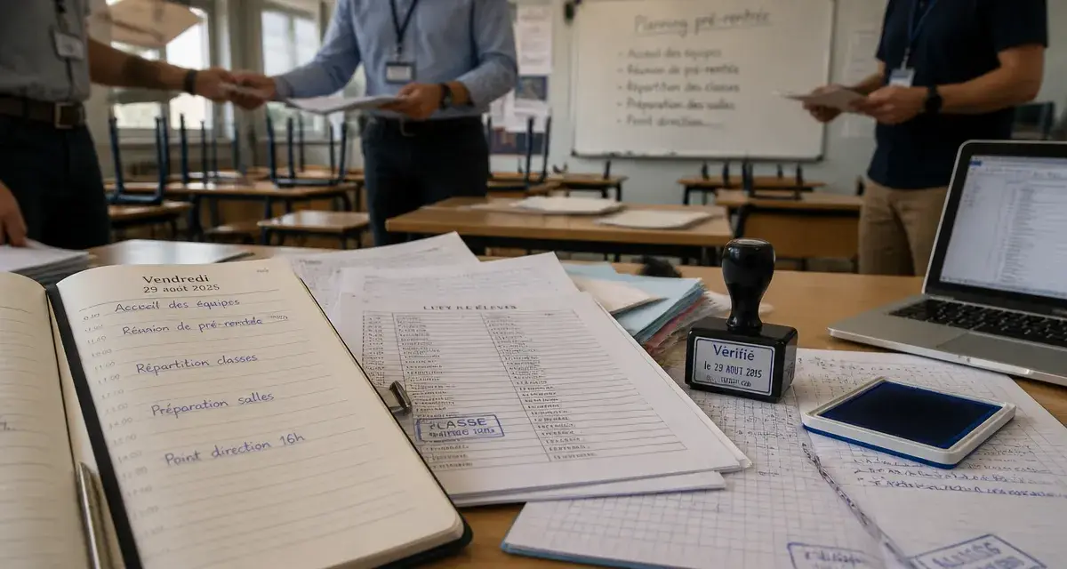 Pré rentrée 2025 : agenda scolaire et préparation des enseignants