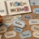 prenom moche etiquettes papier main