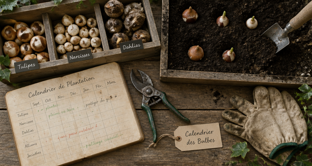 quand planter bulbes outils calendrier