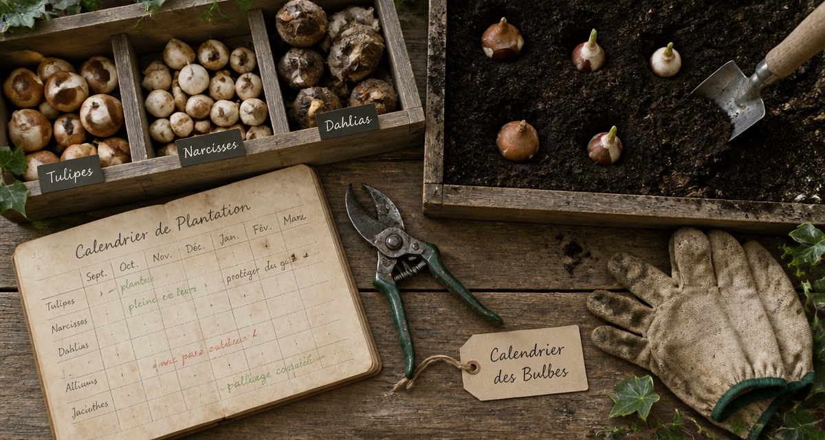 quand planter bulbes outils calendrier