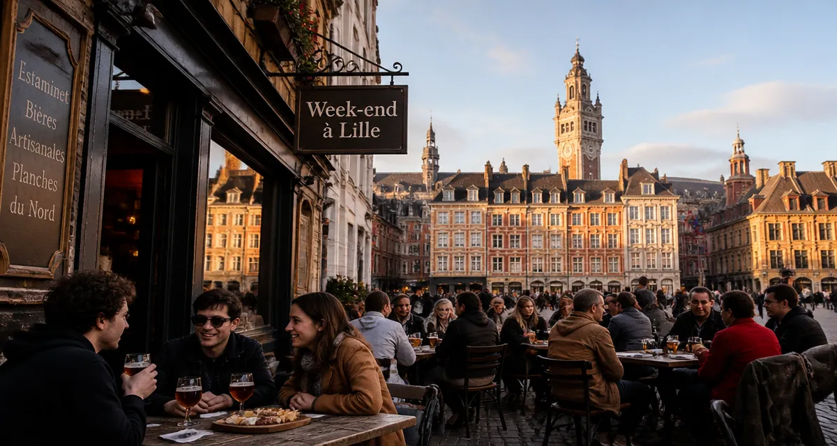 Que faire ce week end Lille terrasse estaminet Grand Place