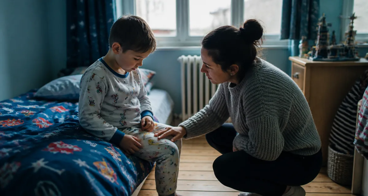 Rhume de hanche enfant avec sa mère
