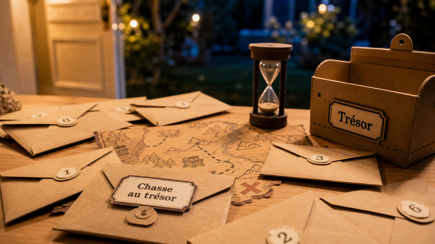 Chasse au tresor enfant : kit à imprimer, enveloppes et trésor à partager