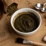 Couleur naturelle pour les cheveux : henné indigo, mèche brune