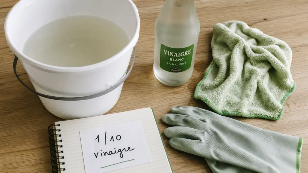 Vinaigre blanc sur les sols : le bon dosage et les revêtements à éviter