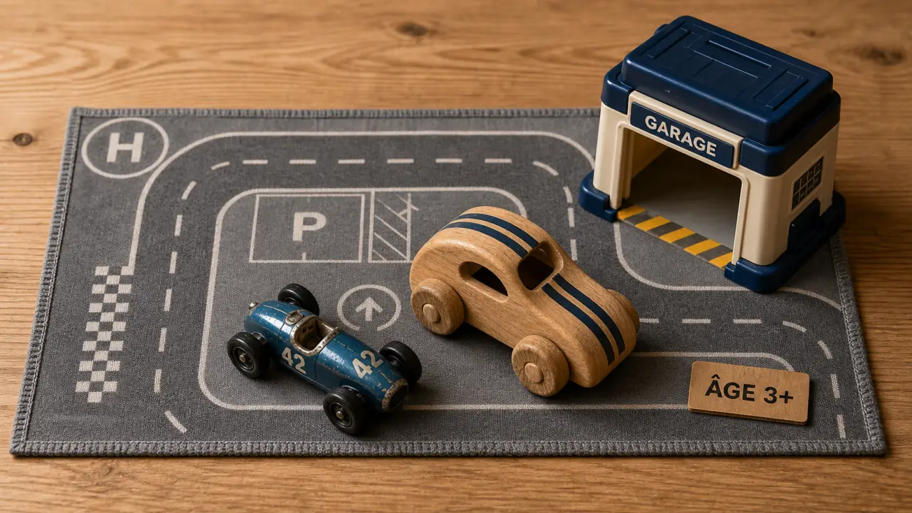 Petites voiture jouet 3+ bois métal 1/64 1/43, garage miniature