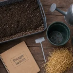 Potager sur balcon : jardinière avec terreau, billes d’argile et pots profonds