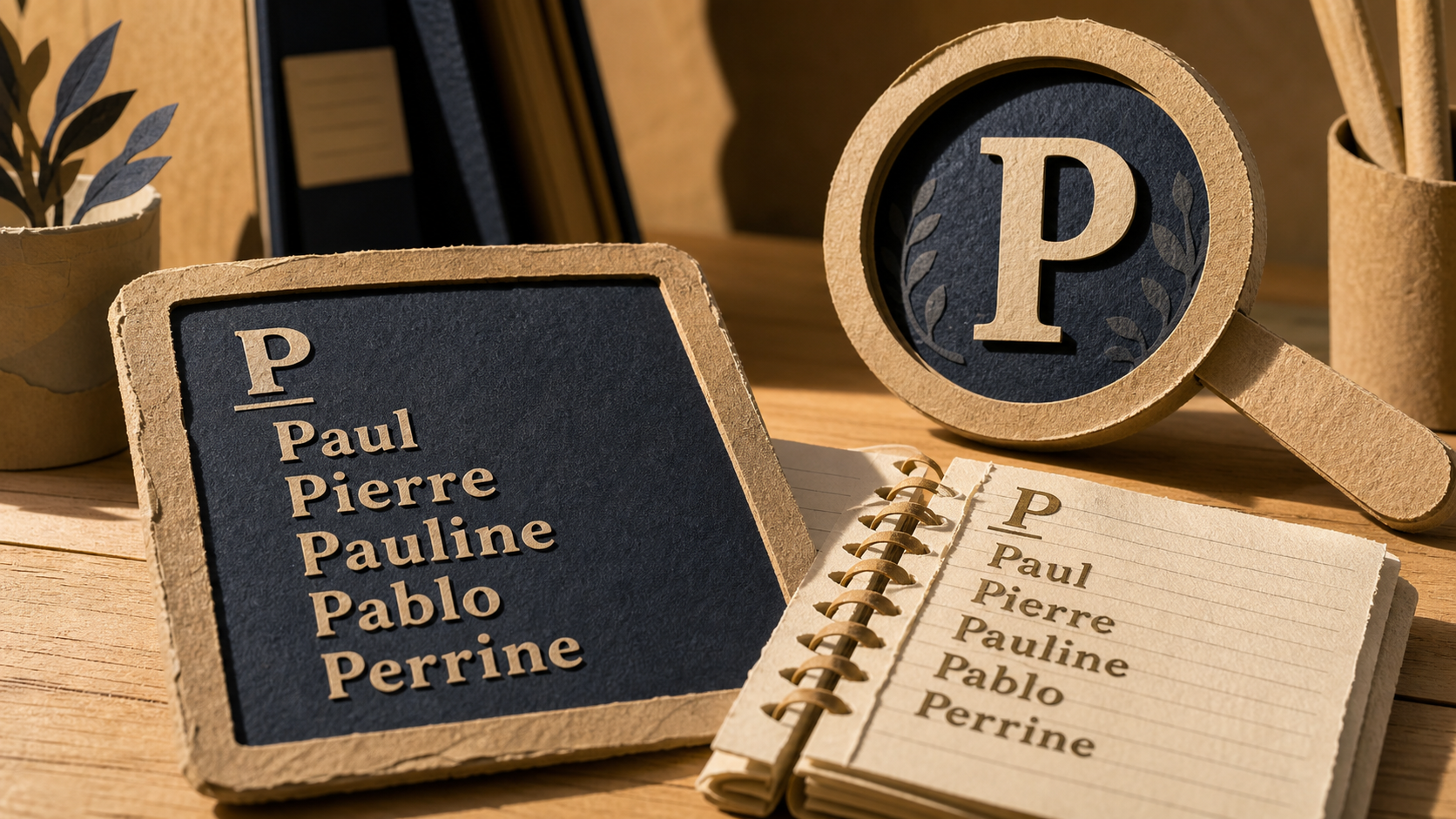 Prénom en p : liste de prénoms et lettres P en art papier