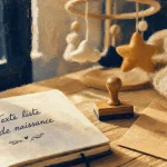 Texte liste de naissance sur carnet, idées sobre chaleureux ou drôle