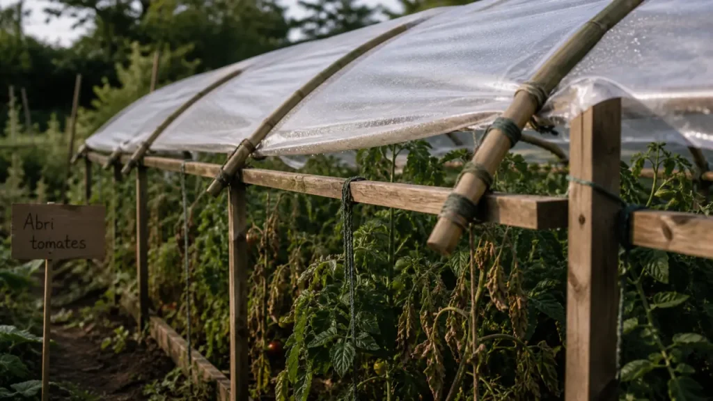 Abri tomates fait maison : 20 cm de pente et structure ouverte contre le mildiou