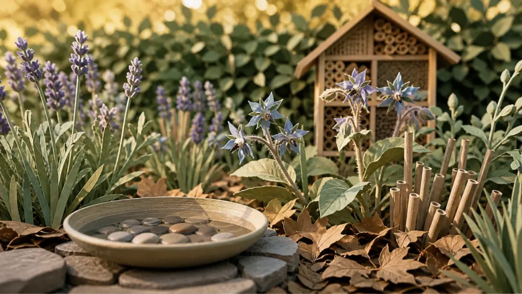 Attirer les pollinisateurs au jardin : fleurs locales, eau et tonte raisonnée