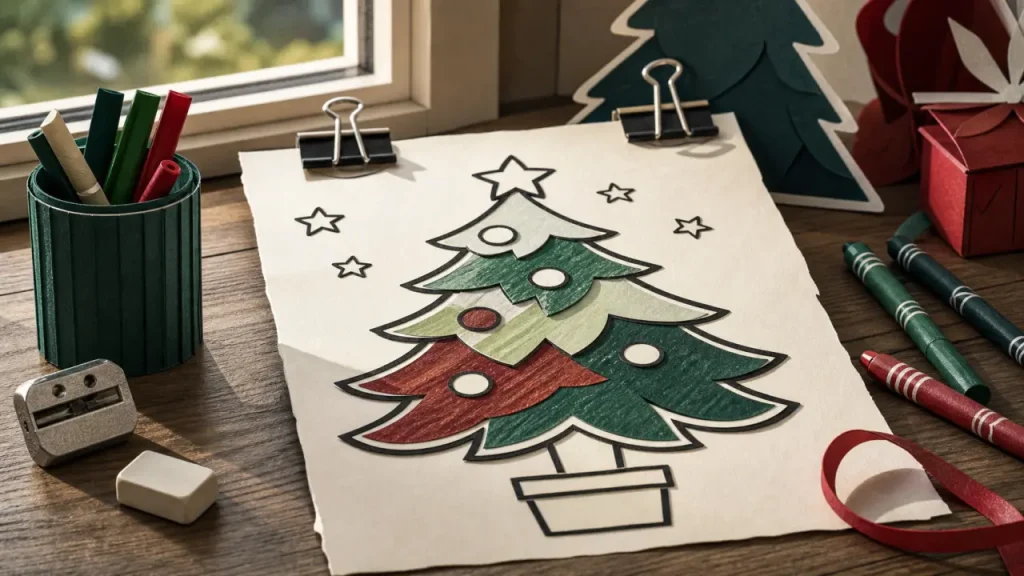 Colorier un sapin de Noël en A4 : modèles faciles, détails pour grands et idées déco