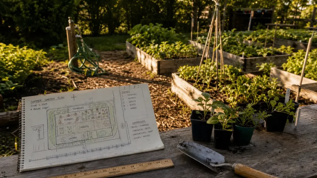 Soleil, eau, rotations : organiser son potager sans perdre de récoltes