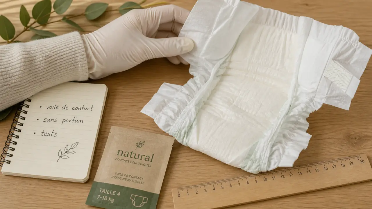 couche naturelle bébé, matières et absorption 12h