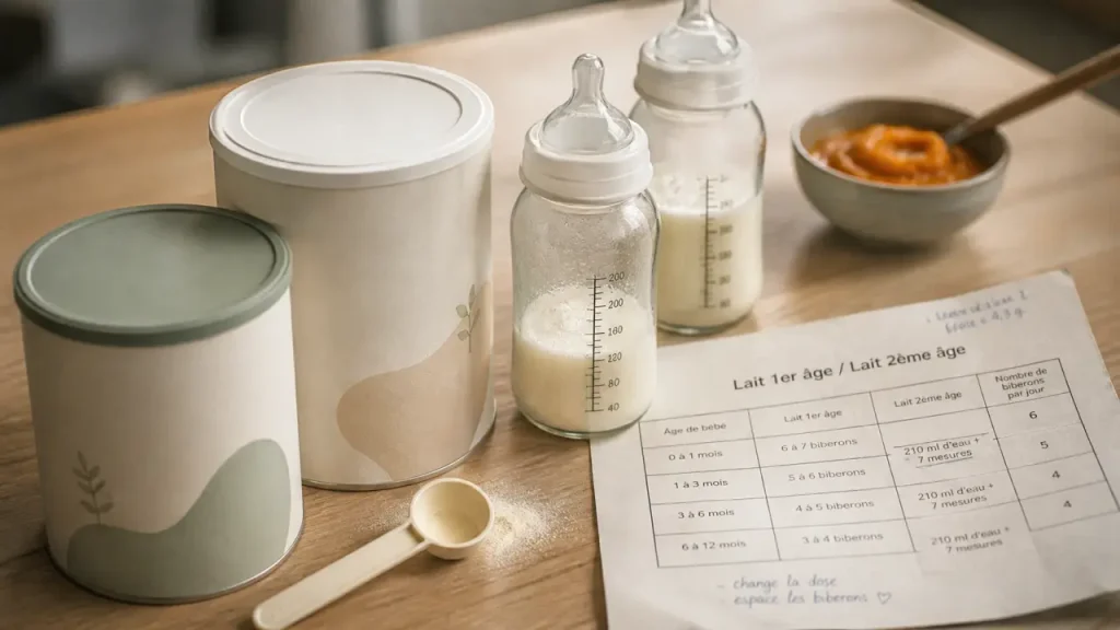 Lait 1er âge et 2ème âge : pourquoi la transition est-elle essentielle pour bébé ?