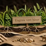 Engrais vert hiver : seigle et vesce semés en fin août à fin octobre