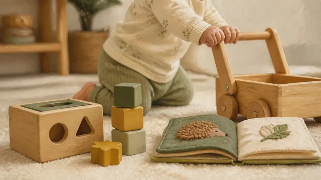 À 1 an, quels jouets choisir pour la motricité, la sécurité et l’imitation ?