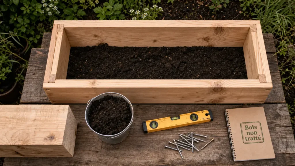 Bois pour carré potager : robinier, douglas, châtaignier et mélèze à privilégier