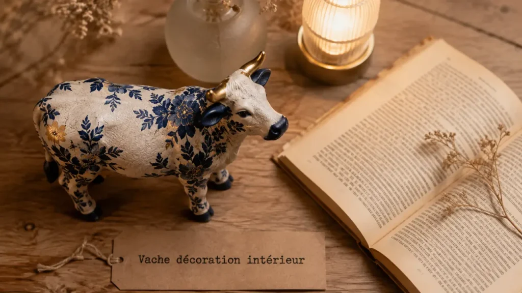 Une vache décorative donne du caractère à l’intérieur, sans encombrer les meubles