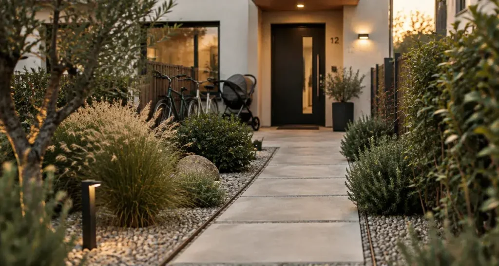 Aménagement extérieur devant maison : concevez une entrée belle et vraiment pratique